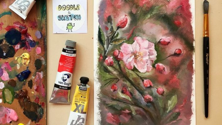 Видео урок рисования маслом _Цветы маслом_ - Ермол_0.png